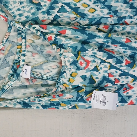 Old Navy NWT Maxi Shift Cami Strap Patterned Unique Printed Long Dress Large - Picture 8 of 10
